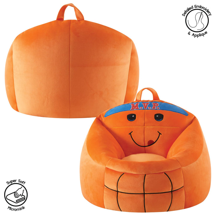 Heritage Kids Micromink Squishy Bean Bag Chair for Kids Ages 3+