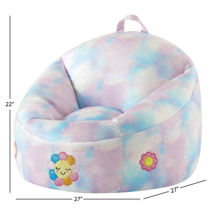 Heritage Kids Micromink Squishy Bean Bag Chair for Kids Ages 3+