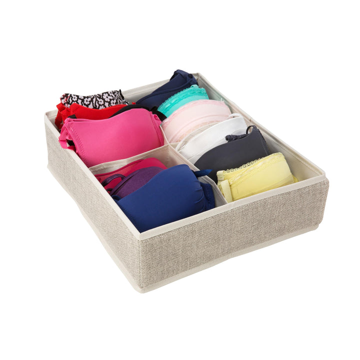 Simplify 4 Compartment Drawer Organizer | Bedroom Dresser Organization