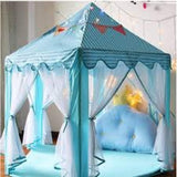 Princess Castle Play Tent Large Fairy Playhouse Gift for Kids 1pc Blue