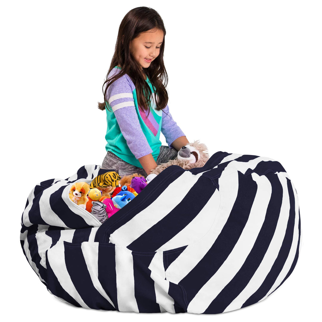 Posh Creations Stuffable Kids Stuffed Animal Storage Bean Bag Chair