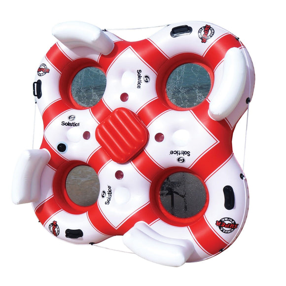 78-inch White and Red Super Chill Swimming Pool Float 78