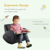 Kids Sofa Rocking Chair with Side Pocket Pu Leather Toddler Armchair