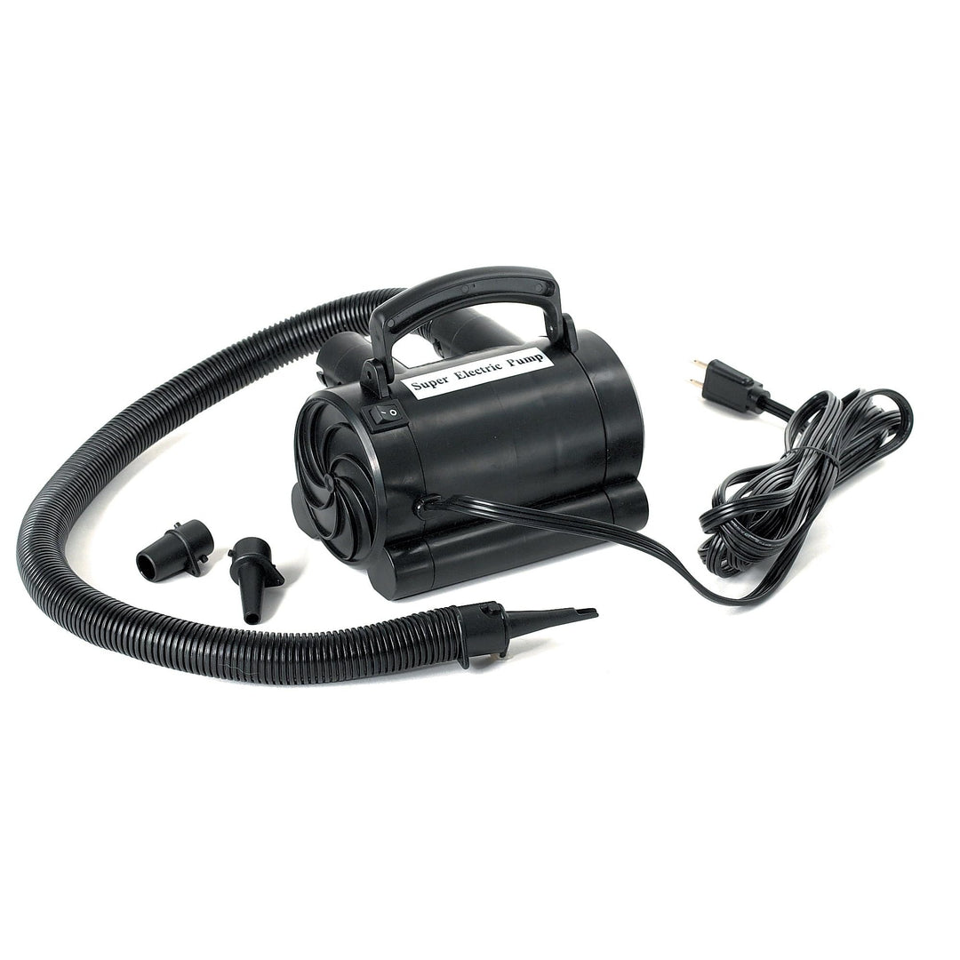 Black High Capacity Electric Air Pump for Inflatables 1" Plastic