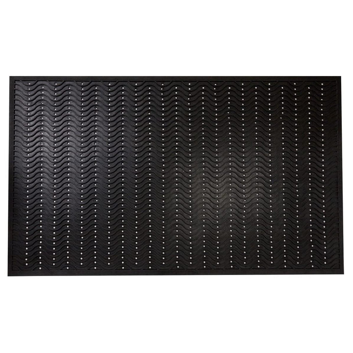 Wave Rubber Entrance Floor Mat 36" X Black