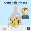 Gold Foil Number 30 Pinata For Birthday Party Decorations Centerpieces