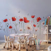 Delicate Flowers with Poppies Wall Stickers Decals