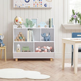 Toy Storage Organizer Kids Bookshelf and with Legs 5 Cube White