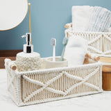 Macrame Basket Storage for Bohemian Style Home and Nursery (2 Sizes