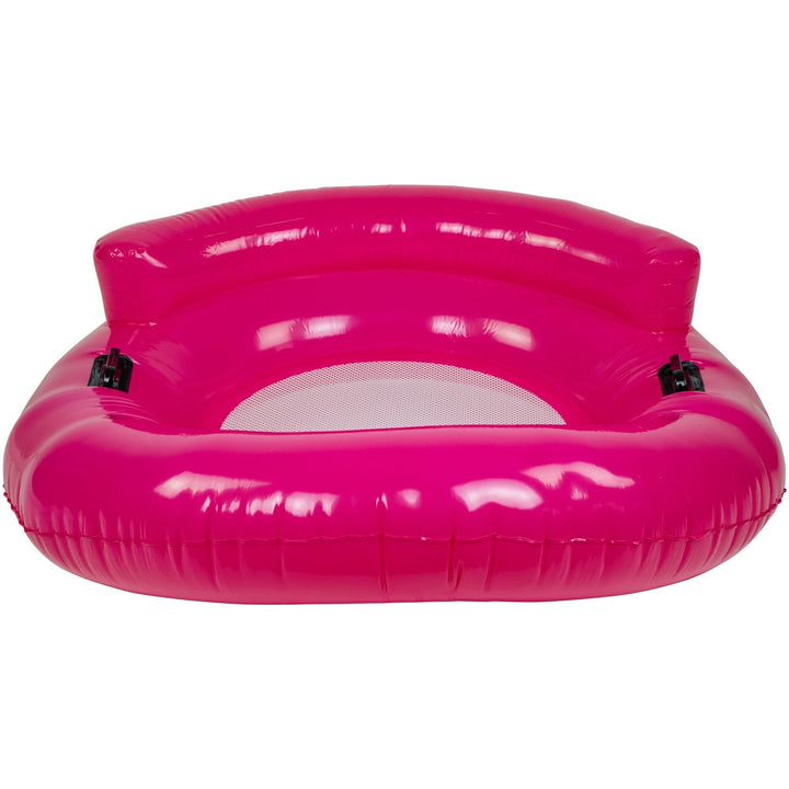 43" Pink Bubble Seat Inflatable Swimming Pool Float