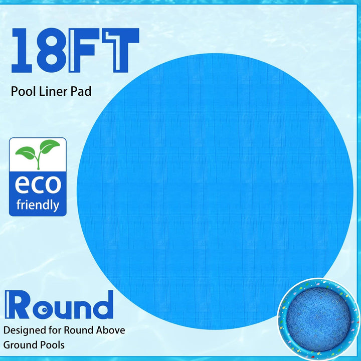 Swimming Pool Ground Cloth Round Liner Pad Blue