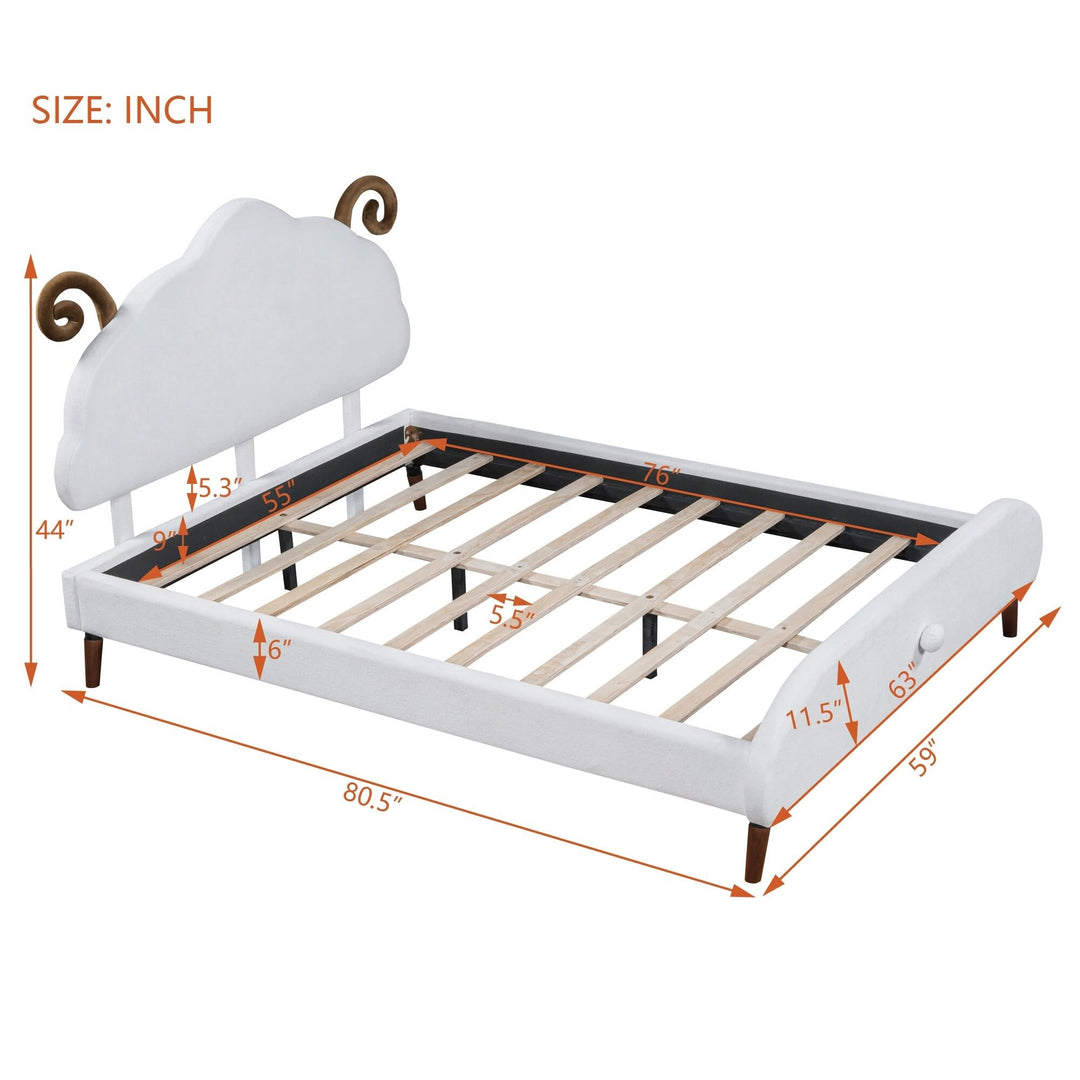 Full Size Bed Kids White Modern Contemporary Traditional