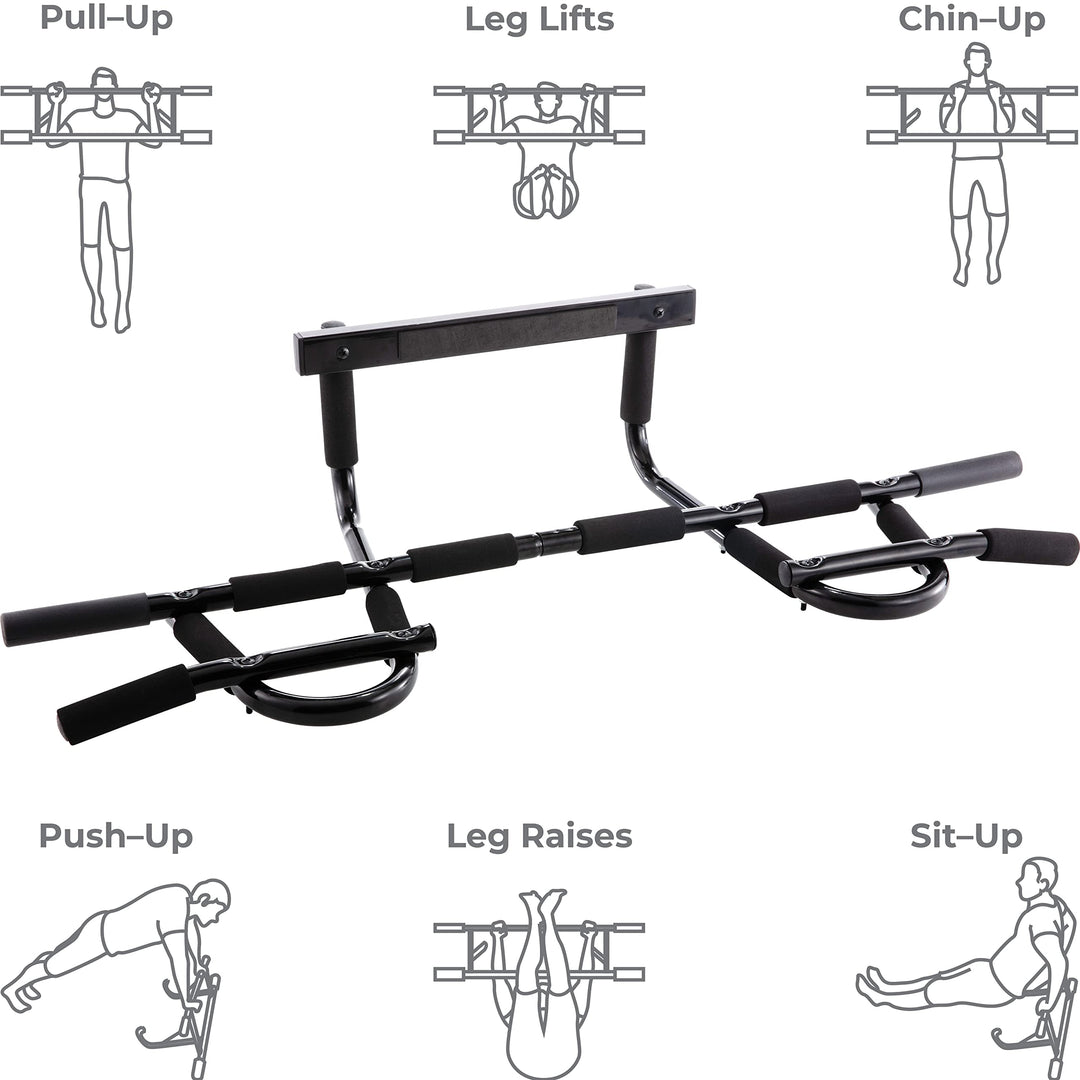 Chin Up Bar Home Gym- Gen 2 Door Pull Gym 24" To 32" Wide