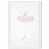 Olivia's Easel 'Ballerina I' Kids Wall Art Framed Print Pink White