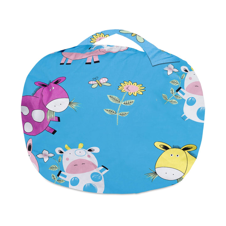 Posh Creations Kids Stuffed Animal Storage Bean Bag Chair Cover