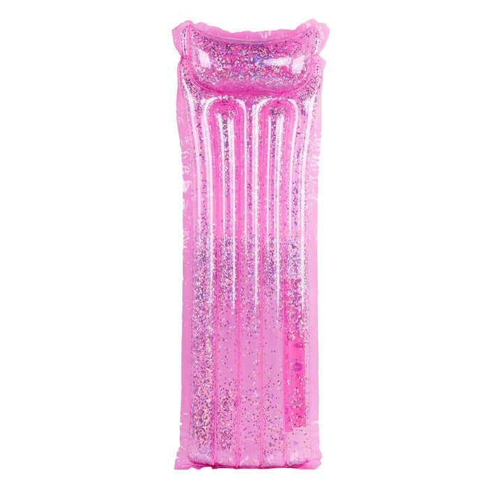 67" Inflatable Pink Glitter Swimming Pool Lounge Plastic