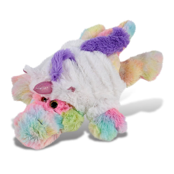 Rainbow Alligator Unicorn Plush Toy with Outfit 12 Inches Multi Color Polyester