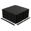 12 Pieces Black Interlocking Floor Tiles Eva Foam Mat 23.6"