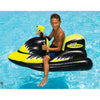 51" Yellow and Black Shark Inflatable Wet-ski Pool Squirter with