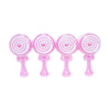 Set of 24 Pcs Pink Plastic Baby Rattle Shower Party Candy Holder