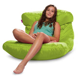 Posh Creations Laguna Lounger Teens, Kids and Adults for Bedrooms and Dorm Rooms, Large Bean Bag Chair, Soft Nylon-Lime