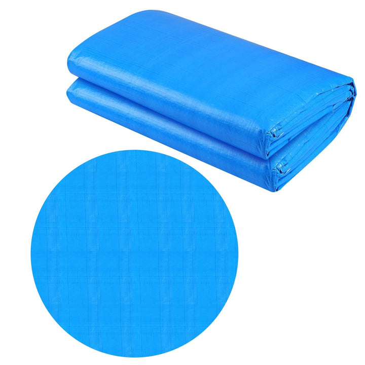 Swimming Pool Ground Cloth Round Liner Pad Blue Plastic