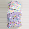 Girls Whimsical Butterfly Floral Comforter With Sheet