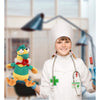 Yellow Rooster Doctor Plush with Cute Scrub Uniform and Cap 10.5