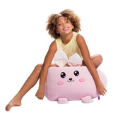 Posh Creations XSMD-COVER-AN014 Bean Bag Chair, Bunny - Pink, Medium-18 inch