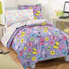 Girls Whimsical Butterfly Floral Comforter With Sheet