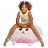 Stuffed Animal Storage Bean Bag Chair Cover only for Kids, Toy Holder