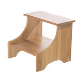 Teak Step Stool for Kids Brown