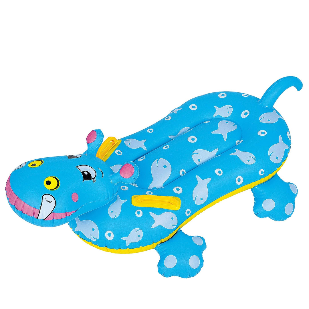 3' Blue Children's Inflatable Hippo Swimming Pool Rider