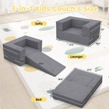 Toddler Couch with Blanket 3-in-1 Kids Couches and Sofas Fold Out