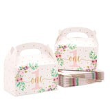 24 Pack 1st Birthday Floral Party Gable Gift Boxes For First