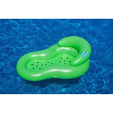 Inflatable Green Cool Lounge Chair with Holes 62.5-inch