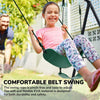 Heavy Duty Swing Set for Backyard with Saucer 2 Belt Swings Black