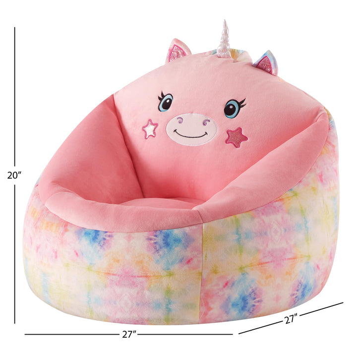 Heritage Kids Micromink Squishy Bean Bag Chair for Kids Ages 3+