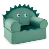 Kids Sofa Foam Filled Armchair Dinosaur Cuddly Couch W/Washable Cover Green Modern Contemporary Fabric