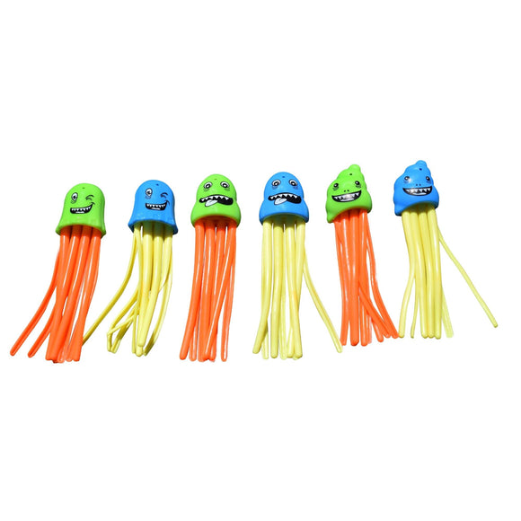 Set of 6 Multicolor Jellyfish Slow Sinking Dive Game 5