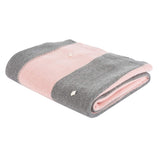 Bubble Stripe Baby Throw Blanket Grey Pink Girls Girl