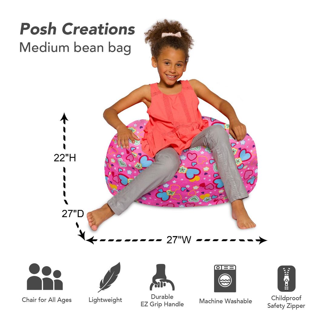 Big Comfy Bean Bag Chair: Posh Beanbag Chairs with Removable