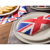 100pc Decorative Disposable Napkins with UK Flag Design for Birthday