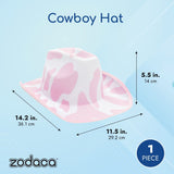 Cow Print Cowboy Hat For Women Girls Western Pink Halloween Costume