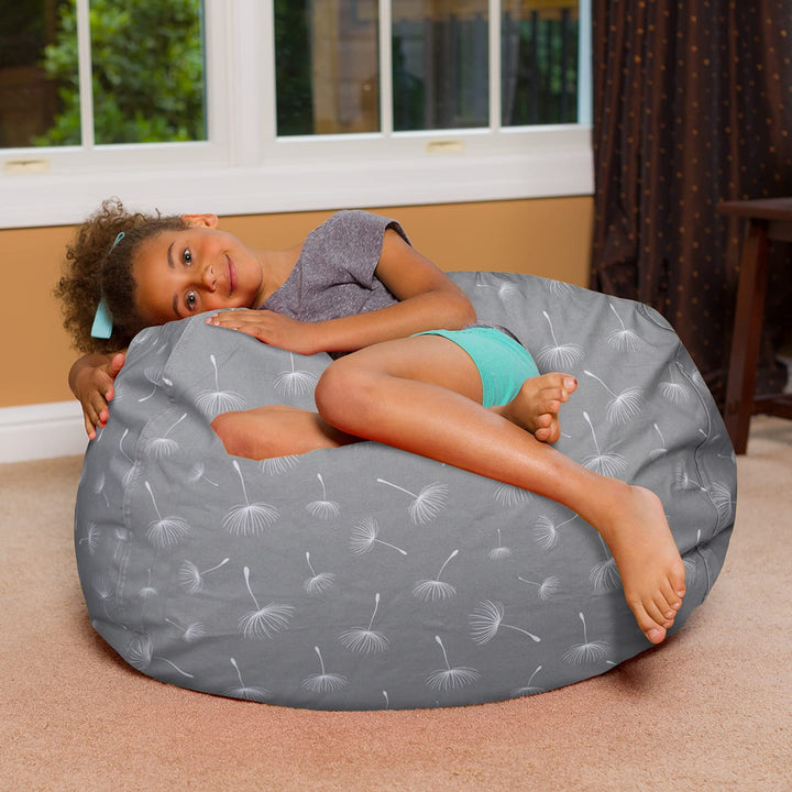 Posh Beanbags Bean Bag Chair Large-38in Canvas Birds