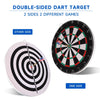 18" 2-in-1 Flocking Bullseye Board Games Set. Double-Sided Board