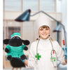 Black Nose Sheep Doctor Plush Toy with Scrub Uniform and Cap 6