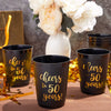 50th Birthday Party Cups Cheers to 50 Years (16 Oz 16 Pack) Black