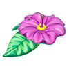 70"" Inflatable Green and Pink Summer Hibiscus Flower Lounge Pool Float Plastic, Medium