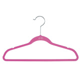 Simplify 50 Pack Kids Velvet Hangers | Slim | Non-Slip Design | Space Saving | Childrens Clothes | Shirts | Pants | Dresses | Baby Nursery | Closet Storage & Organization | Pink